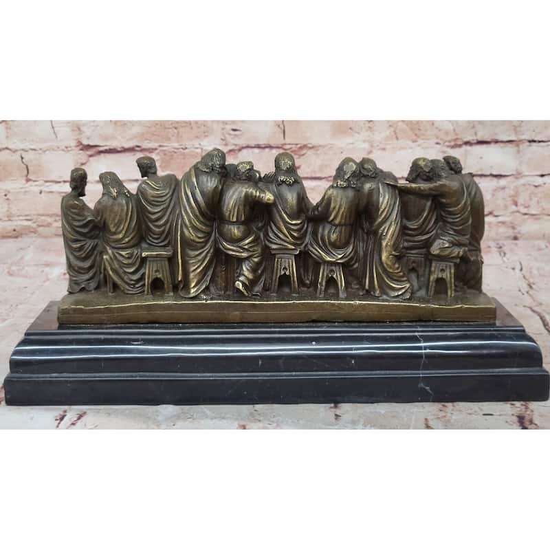 The Last Supper By Leonardo Da Vinci Bronze Sculpture Art Jesus Christ Christian Decor