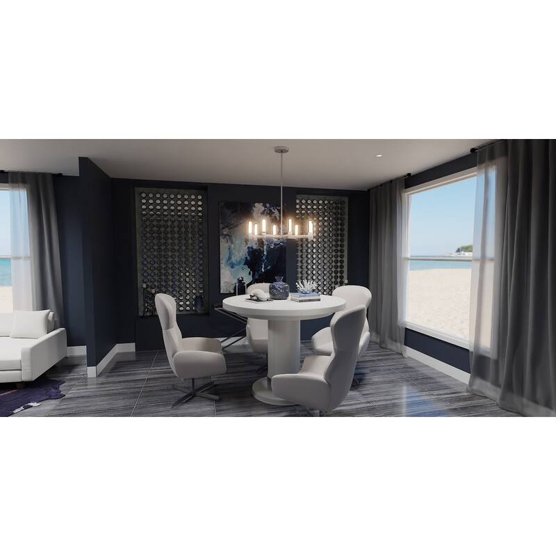 Adler Integrated LED Brushed Nickel Chandelier