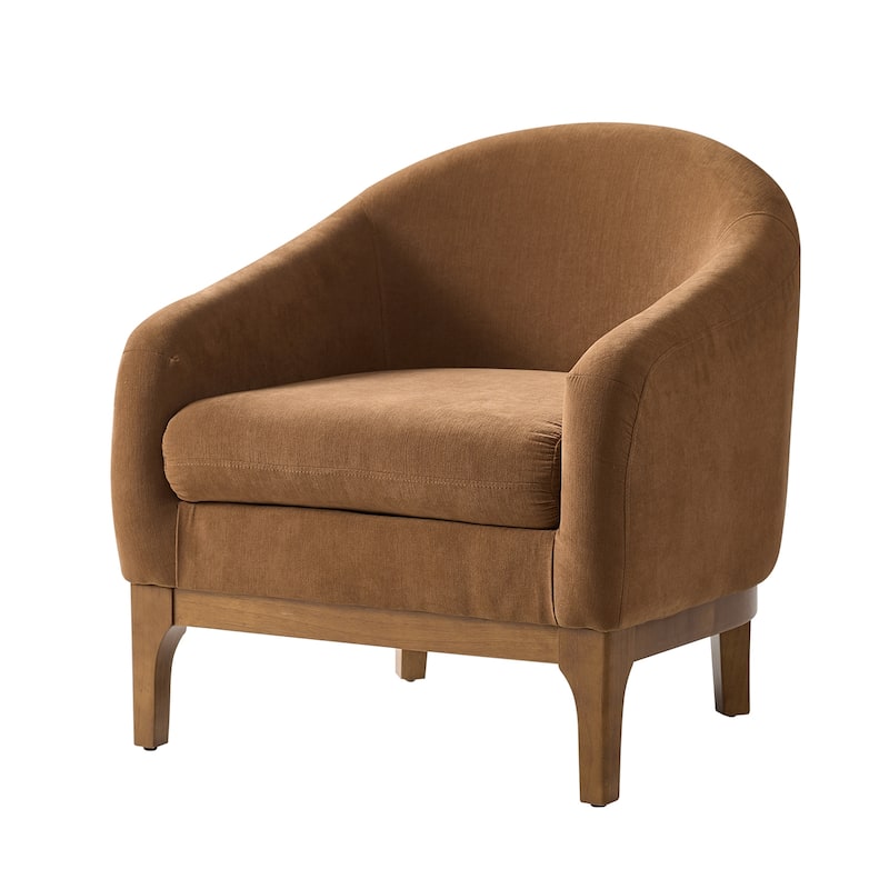 Joseph Modern Boucle Solid Wood Armchair Chair By HULALA HOME