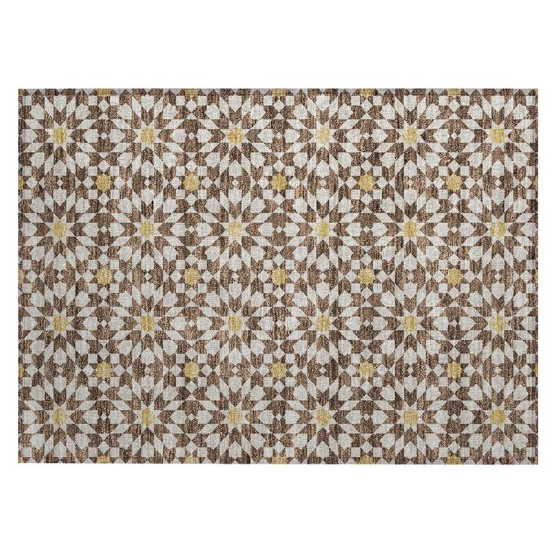Machine Washable Indoor/ Outdoor Chantille Boho Morrocan Rug