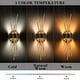 preview thumbnail 11 of 15, Modern Gold LED Wall Sconce Contemporary Branch Design Vanity Light - W5.1" x H21.7" x D3.7"