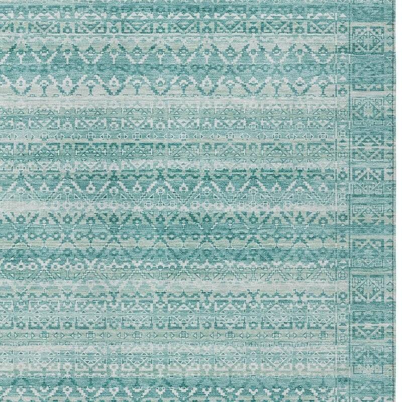 HomeRoots Striped Transitional Rectangle Outdoor Rug