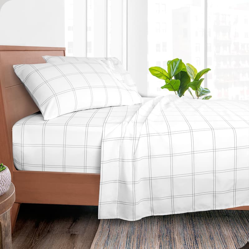 Bare Home Double Brushed Deep Pocket Printed Sheet Set