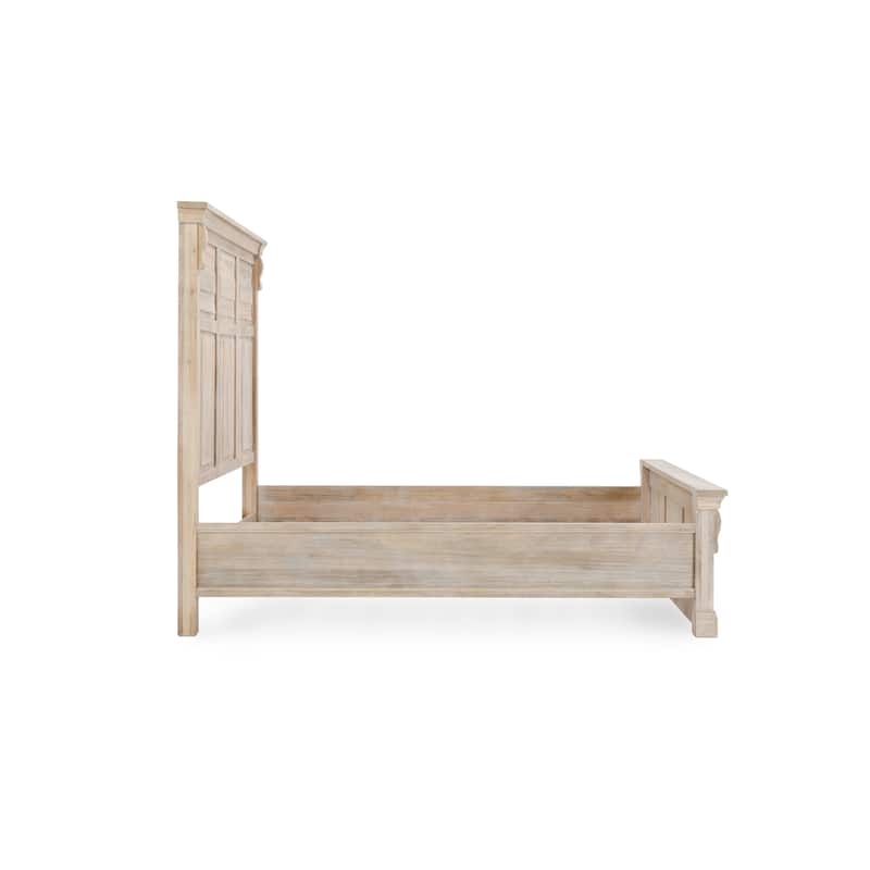 Classic Home Adelaide Mango Wood Bed in White Wash