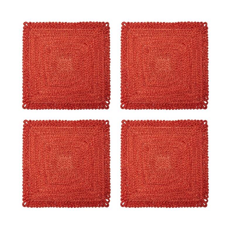 Caravan Loopy Square Place Mat - Set of 4 - 14" - 14 x 14