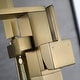 preview thumbnail 6 of 10, 34.6"H Solid Brass Freestanding Waterfall Tub Filler with Handheld Shower