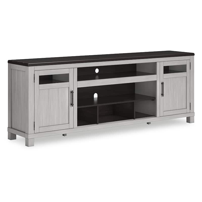 Signature Design by Ashley Darborn Gray/Brown 88" TV Stand for TVs up to 101" - 88" W x 17.5" D x 32.63" H