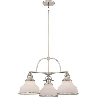 Quoizel Grant 3-Light 16" Transitional Chandelier in Brushed Nickel