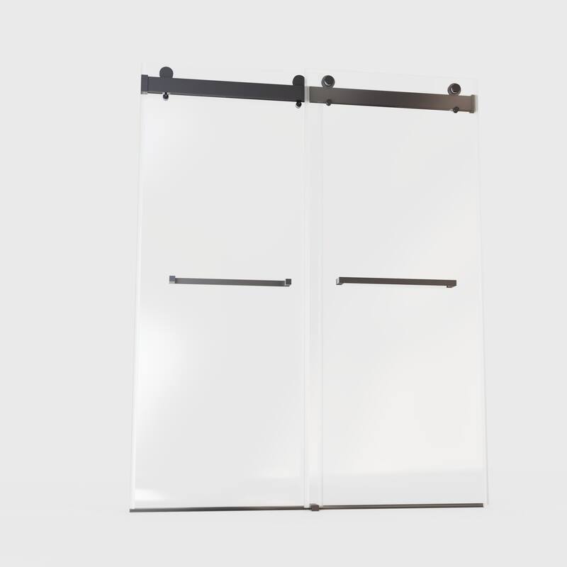 56-60"W x 76"H Frameless Double Sliding Shower Door