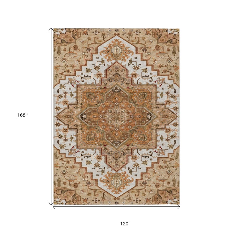 HomeRoots Oriental Traditional Rectangle Outdoor Rug