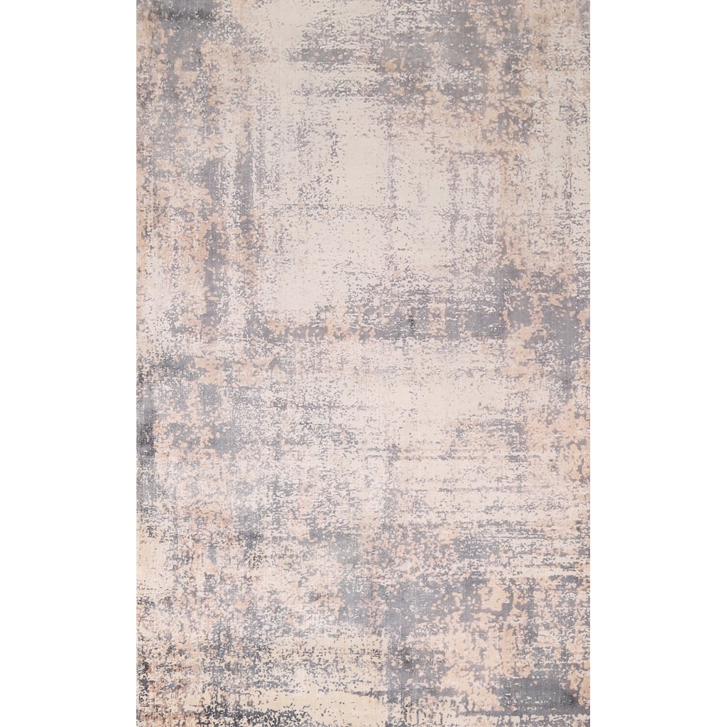 Abstract Modern Area Rug Hand-Knotted Wool Carpet - 5'0"x 7'11"
