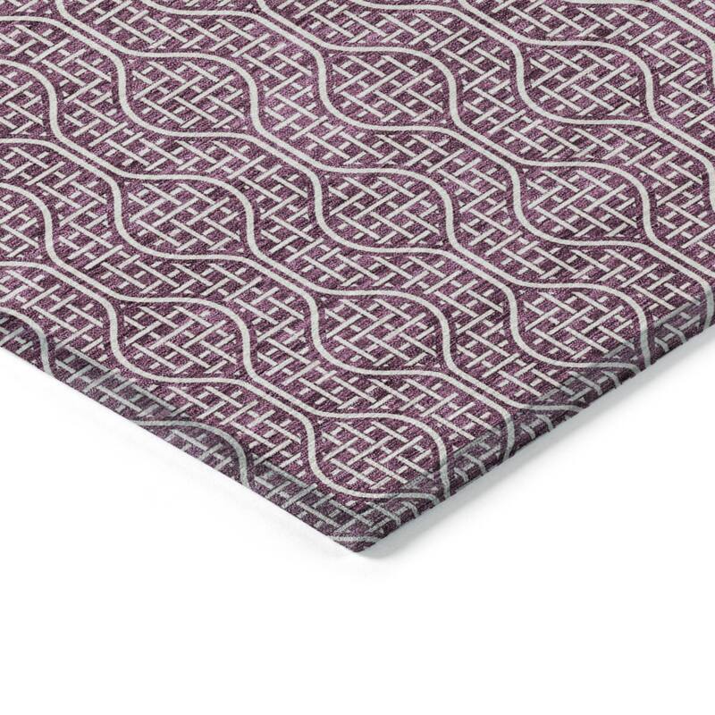 HomeRoots Geometric Transitional Rectangle Outdoor Rug