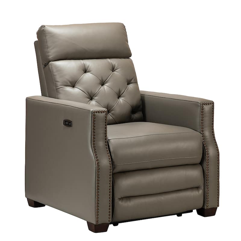 Alina 31.50"Wide Genuine Leather Power Recliner with USB Port, Set of 2