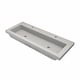 preview thumbnail 7 of 33, Trough 48-inch NativeStone Drop-in Double Bathroom Sink - 48" x 19" x 5" Ash - Two Single Faucet Holes