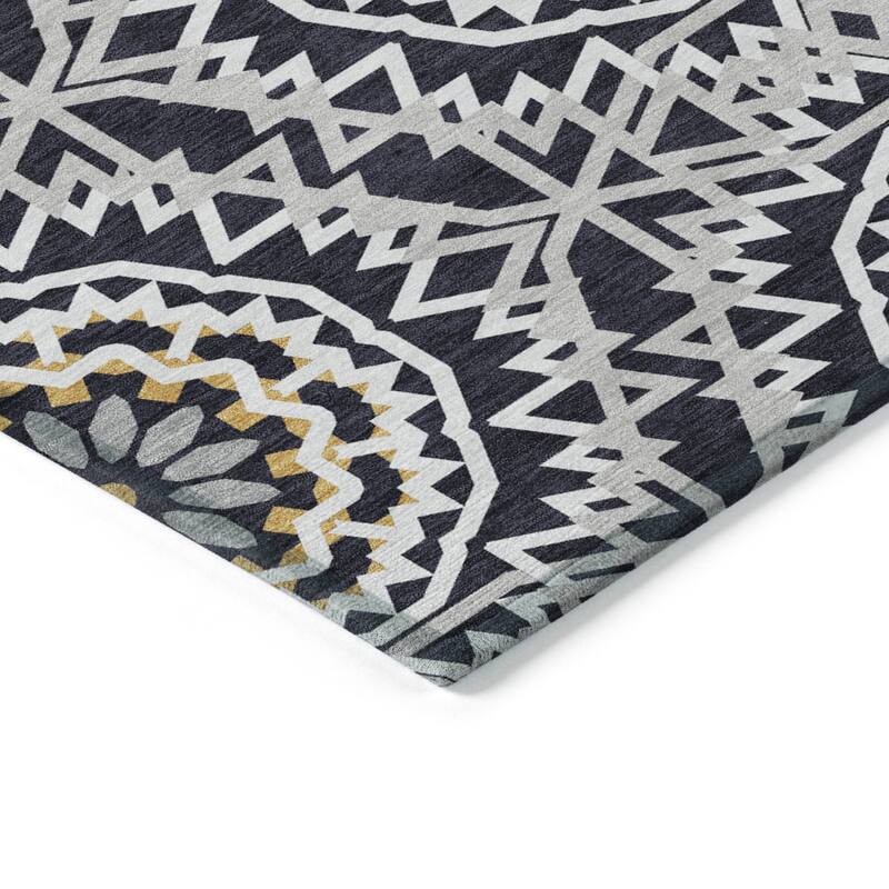 Machine Washable Indoor/ Outdoor Chantille Moroccan Boho Rug