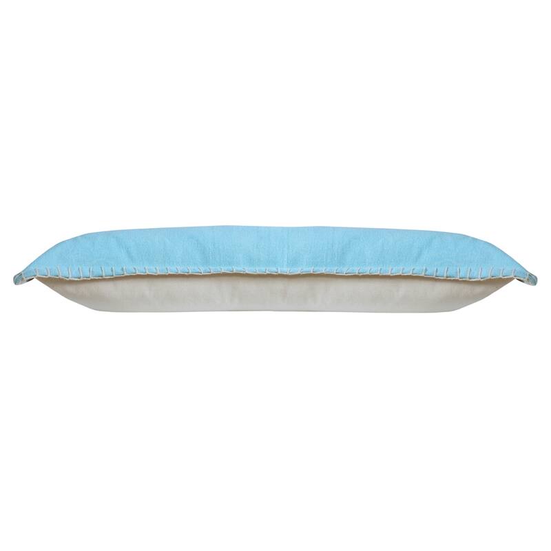 Sevita Guapo Casual Solid Stitched Edge Cotton Throw Pillow