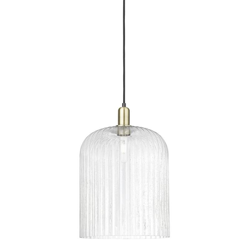 Innovations Lighting 716-1P-18-12 Bridal Veil Pendant Bridal Veil 12" - Black Antique Brass / Seedy