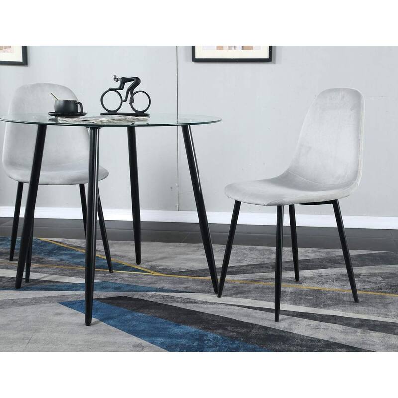 Round Dining Table, Modern Round Glass Dining Table Small Space Dining Table, Kitchen Table with