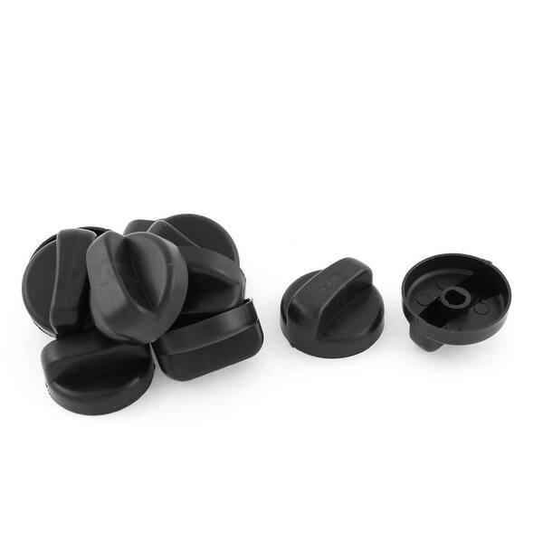 Kitchen Black Plastic Rotary Switch Range Knob for Gas Stove 10 Pcs
