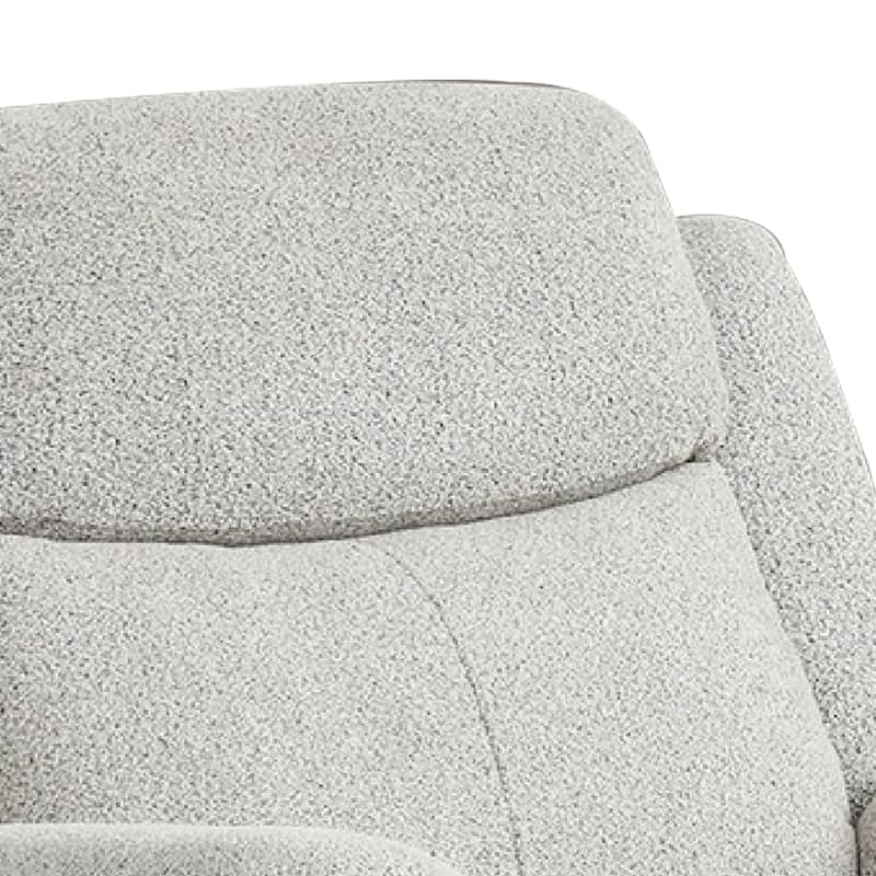 Becy Manual Glider Recliner Chair, Padded Track Arms, Light Gray