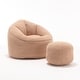 preview thumbnail 11 of 101, Microfiber High-Density Foam Bean Bag Lounge Chairs with Removable Footrest