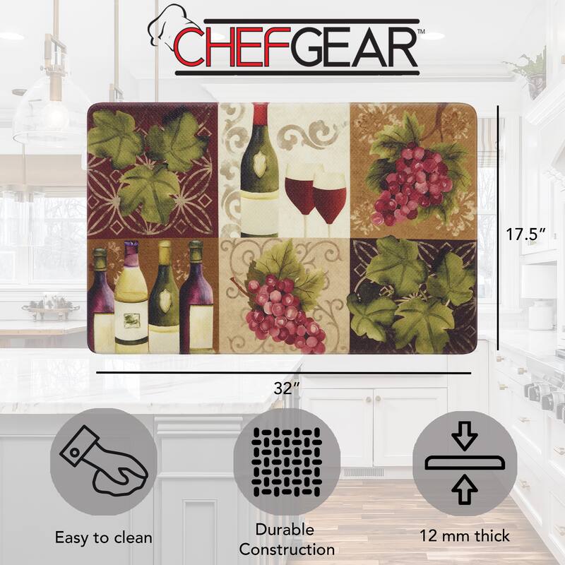 Coffee Cup Party Novelty or Wine Tile Anti-Fatigue Kitchen Wellness Mat