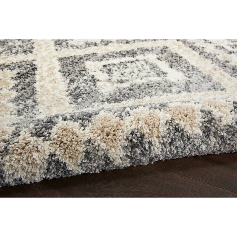 Nourison Scandinavian Shag Contemporary Tribal Area Rug