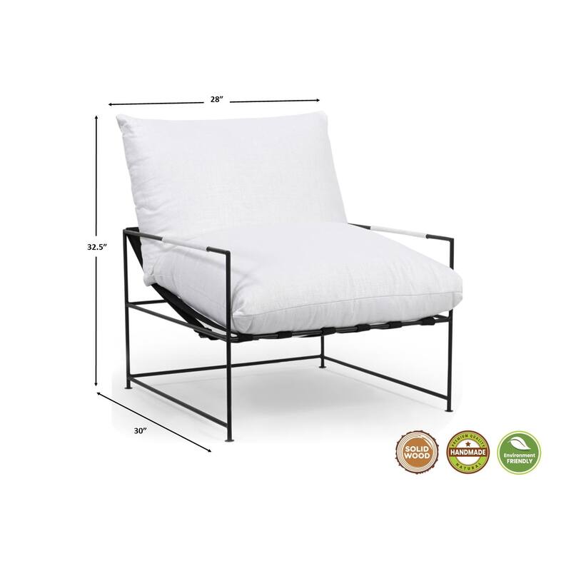 Emerie Upholstered Metal Accent Chair