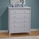 preview thumbnail 2 of 14, Taylor & Olive Snowberry 5-drawer Pine Wood Tall Storage Dresser Dove Gray