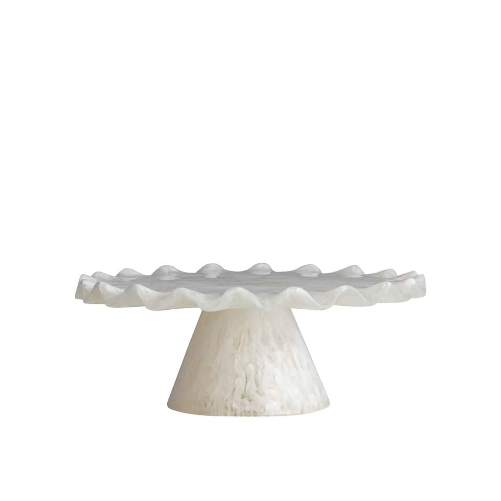 White Resin Cake Stand Medium