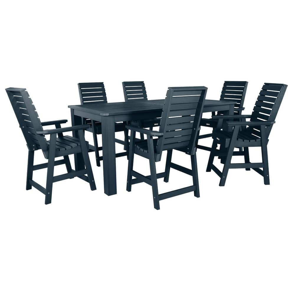 HIGHWOOD 7-Piece Counter Height Outdoor Dining Set - 42" x 84" Table