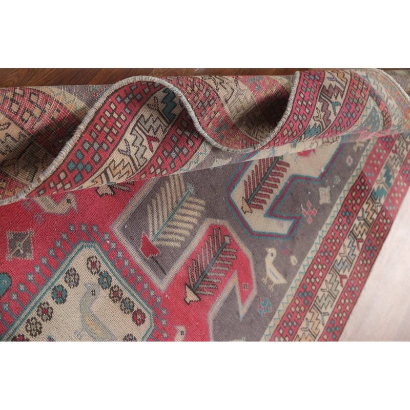 Over-Dyed Meshkin Persian Vintage Runner Rug Handmade Wool Carpet - 4'5" x 10'5"