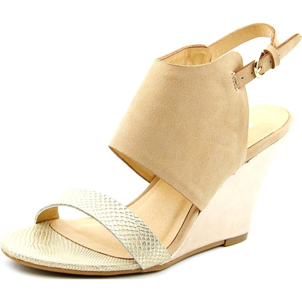 CL By Laundry Baja Women Open Toe Synthetic Gold Sandals