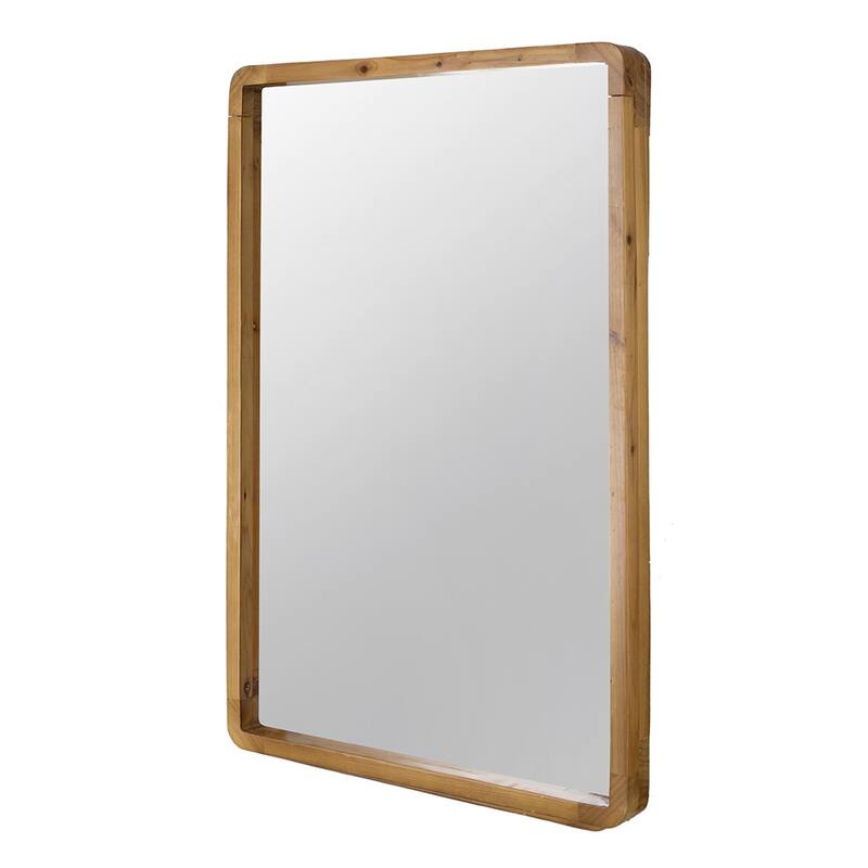 Farmhouse Decor Rectangle Wood Wall Mirror
