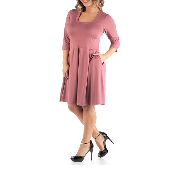 fit flare plus size dress