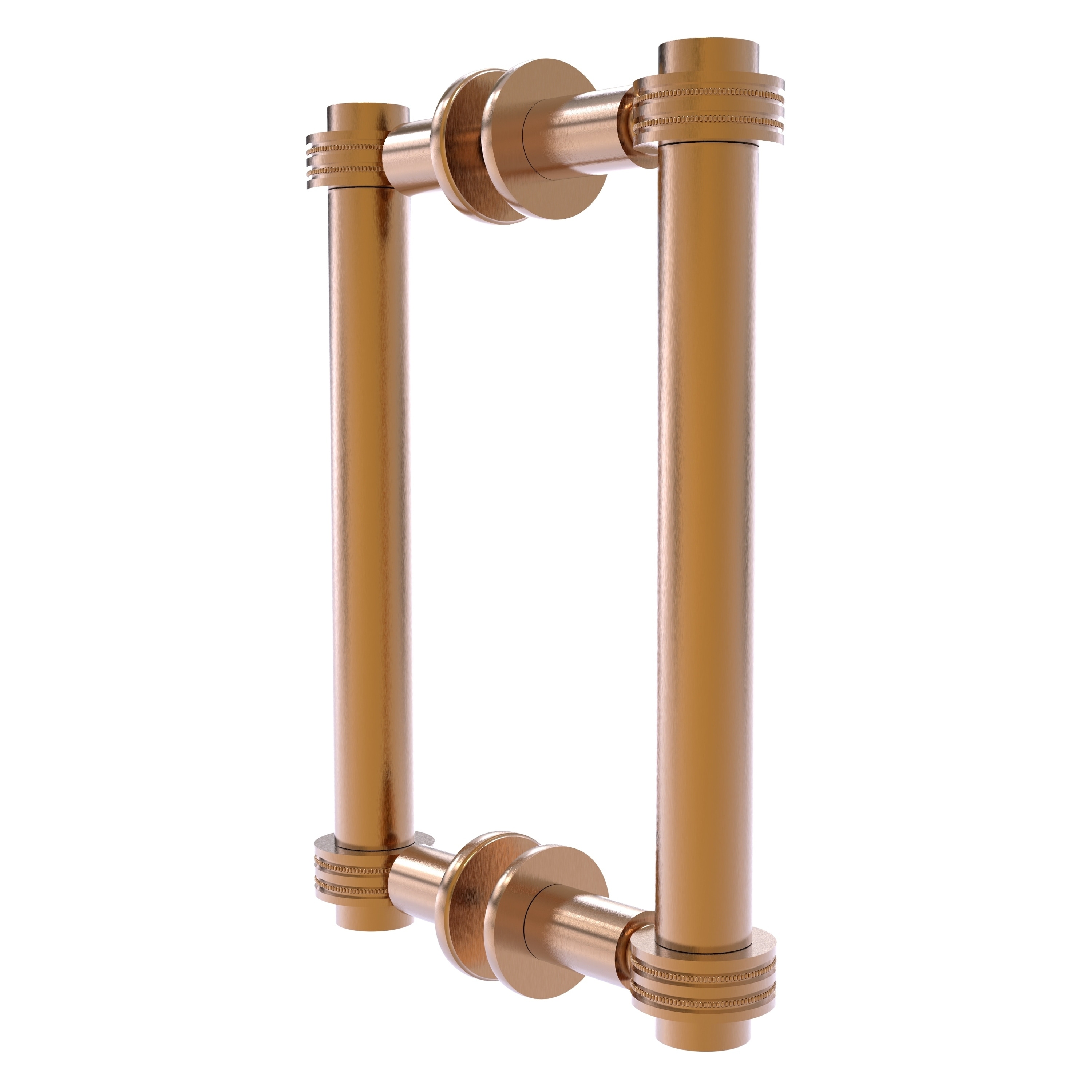 Allied Brass Contemporary 12 Inch Back to Back Shower Door Pull with Dotted Accent