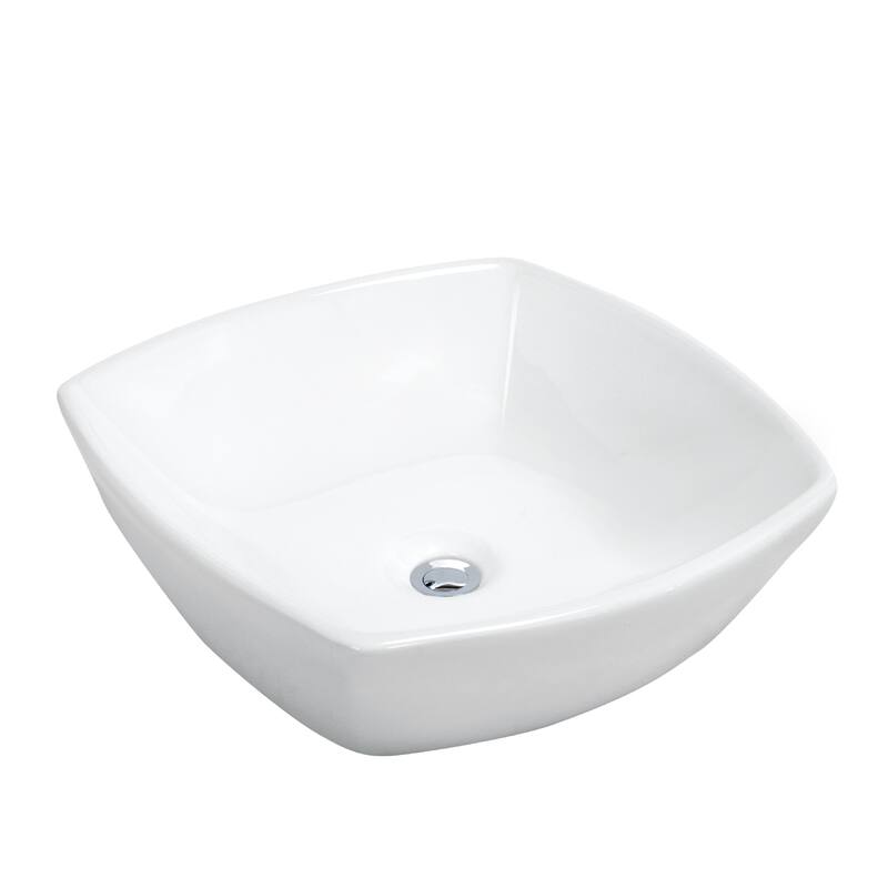 Karran Valera 17" Vitreous China Vessel Bathroom Sink in White
