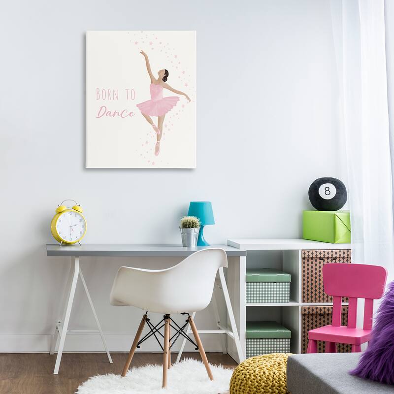 Stupell Born To Dance Ballerina Canvas Wall Art Design By Chen Alyesh