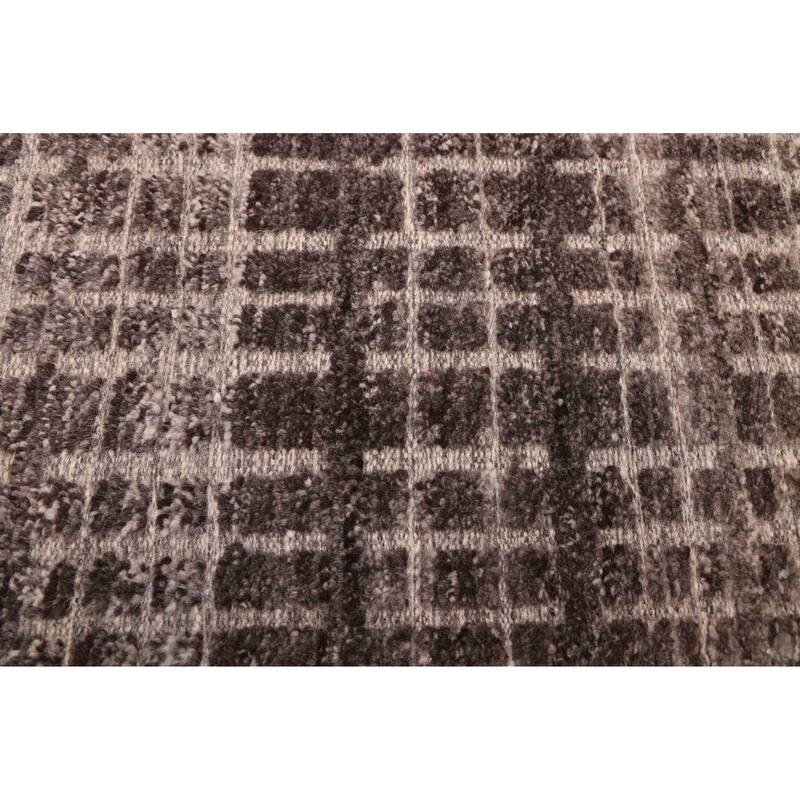 ECARPETGALLERY Hand-knotted Tangier Dark Grey Wool Rug - 5'2 x 7'8