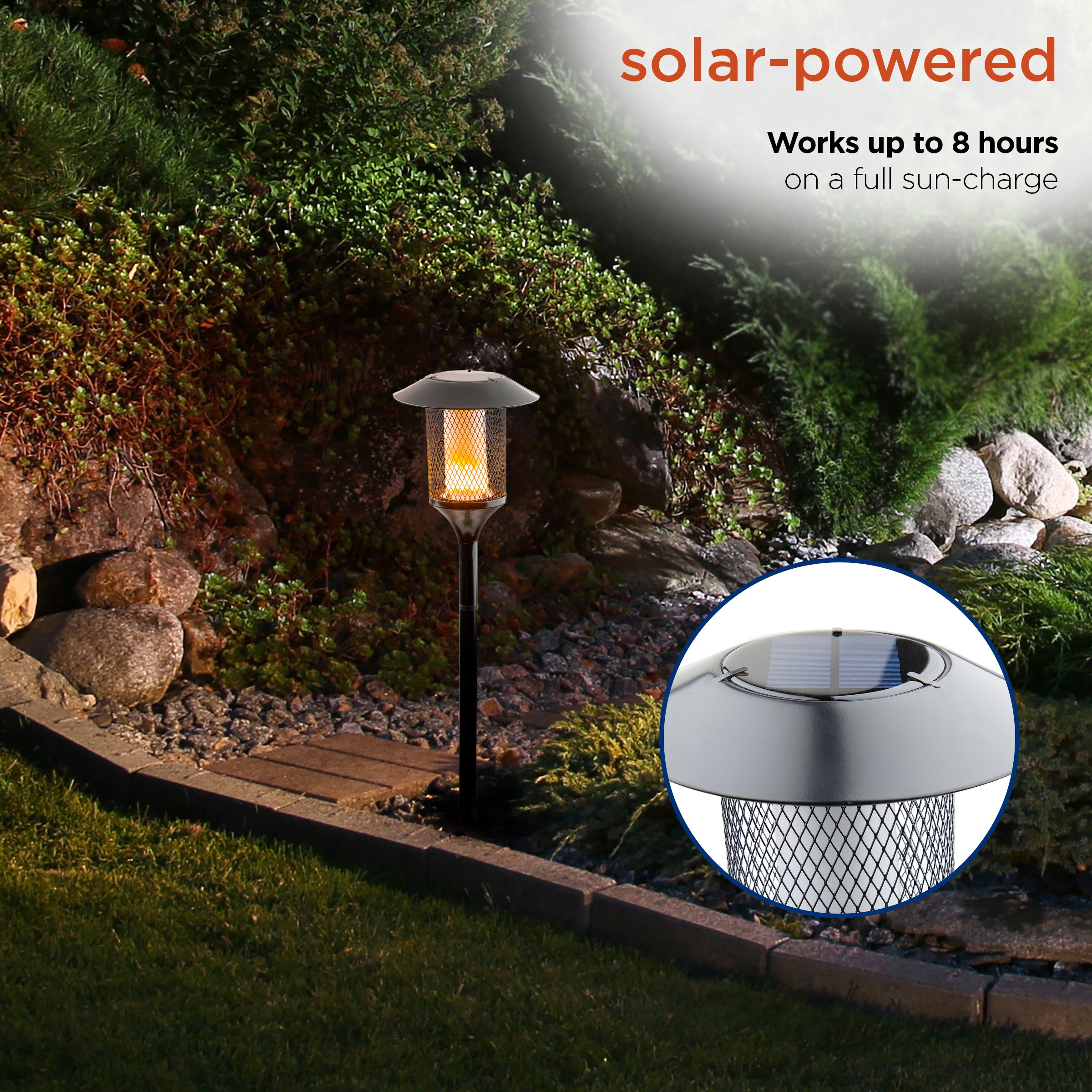 Alpine Corporation 32 Tall Outdoor Solar Powered Torch Stake LED Pathway Light Bed Bath Beyond 31859112