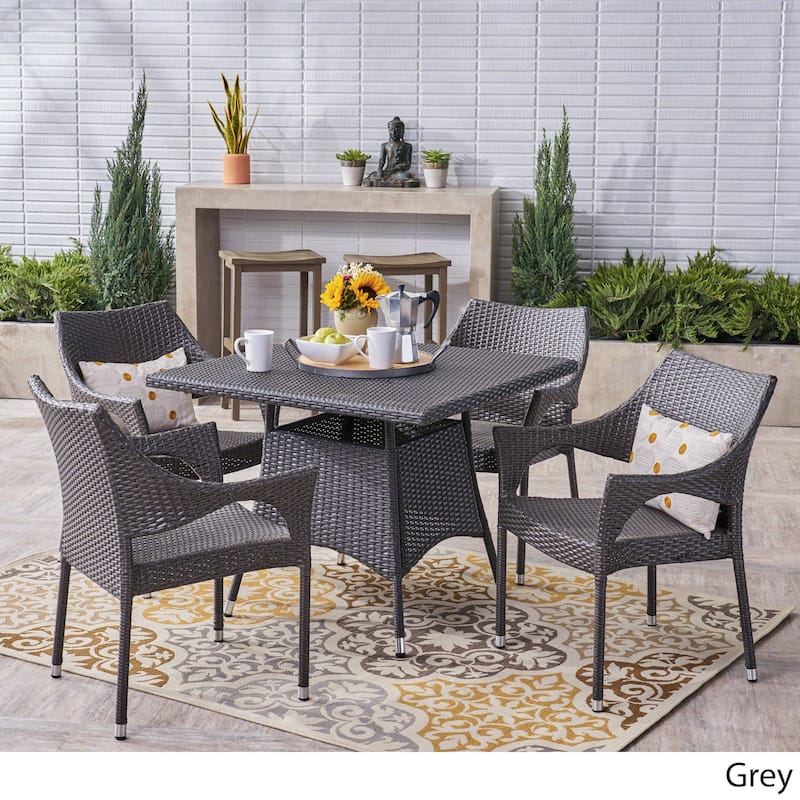 Arden Outdoor 5-piece Wicker Dining Set by Christopher Knight Home - N/A