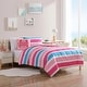 preview thumbnail 2 of 8, Nautica Kids Cru Stripe Pink Comforter Bonus Set