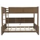 preview thumbnail 23 of 23, Wood Full XL over Queen Bunk Bed with Shelves, Storage Cabinets, USB Ports, Bunk Bed Frame w/Slats Support, No Box Spring Needed