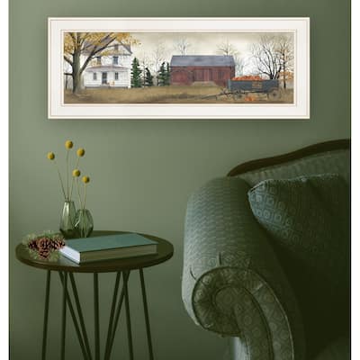 TrendyDecor4U Farmhouse "Pumpkins For Sale" Framed Print Wall Art by Billy Jacobs - Earthtone