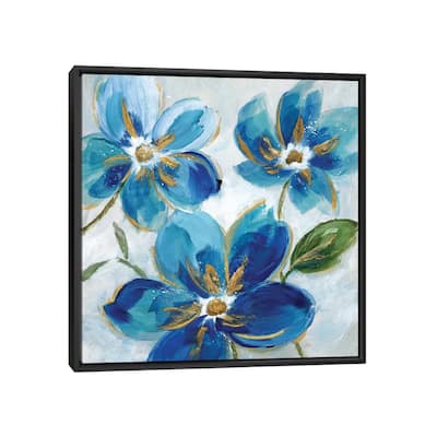 iCanvas "Flowering Blues I" by Nan Framed