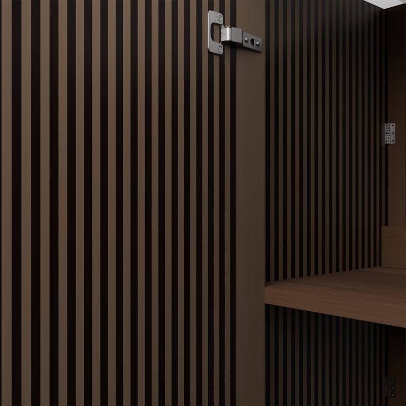 30" Floor Stand Bathroom Vanity Combo with 2 Doors and White Resin Basin Top