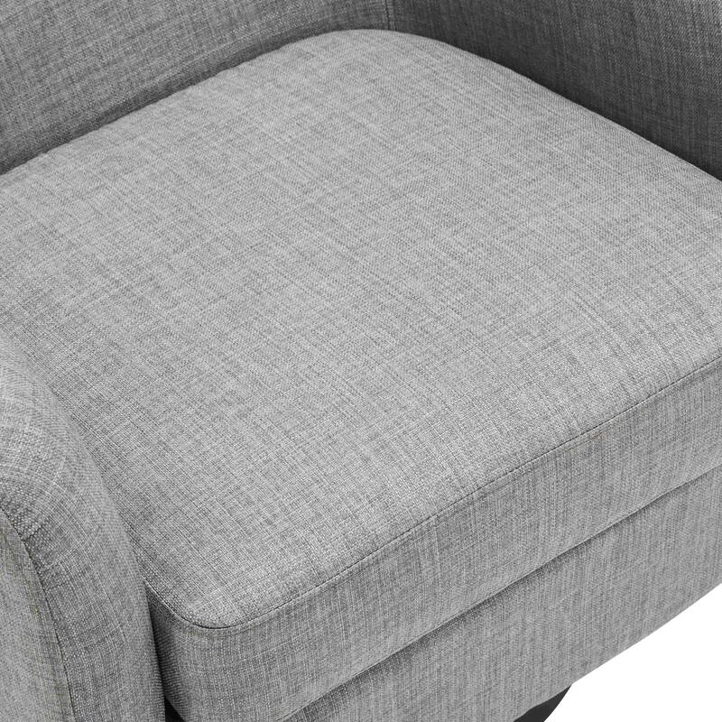 Modern Round Swivel Accent Chair Set of 2 Barrel Chair for Living Room