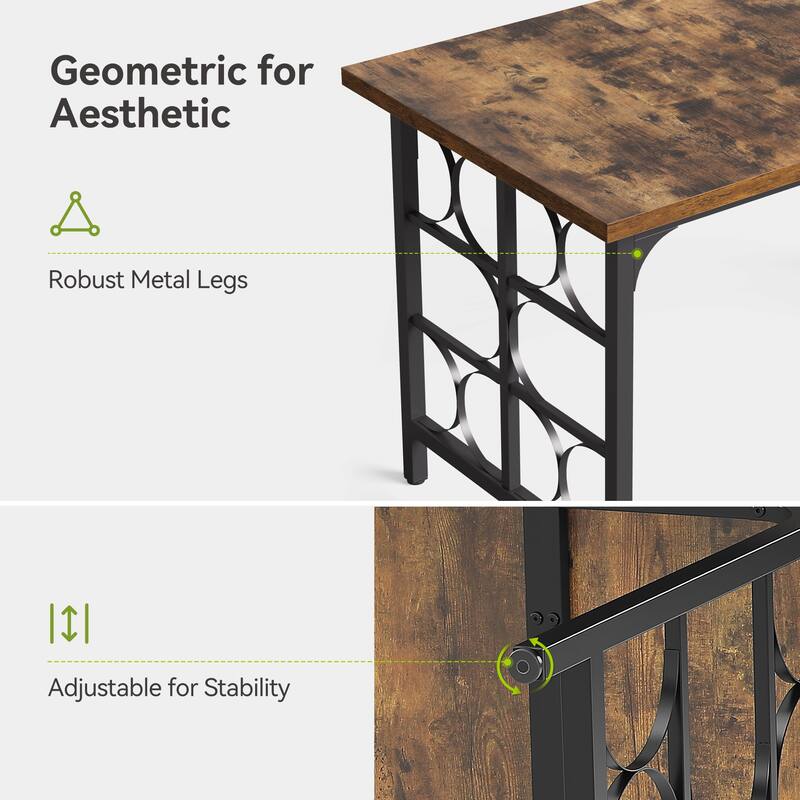 55" Large Rectangle Kitchen Dining Table for 4
