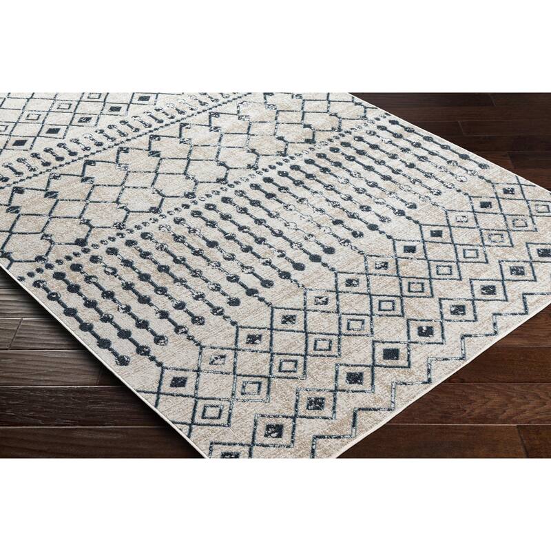 Livabliss Lavadora Bohemian Diamond Washable Area Rug