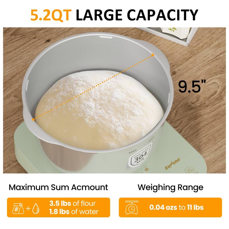 Electric Dough Maker with Weighing & Ferment Function